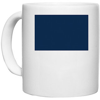                       UDNAG White Ceramic Coffee / Tea Mug '| Blue Background' Perfect for Gifting [330ml]                                              