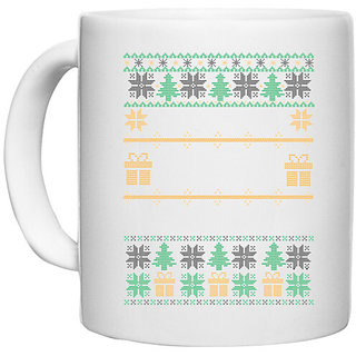                       UDNAG White Ceramic Coffee / Tea Mug 'Illustration | Template 49' Perfect for Gifting [330ml]                                              