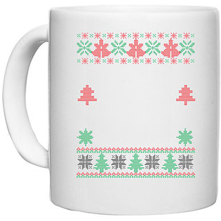                       UDNAG White Ceramic Coffee / Tea Mug 'Illustration | Template 28' Perfect for Gifting [330ml]                                              