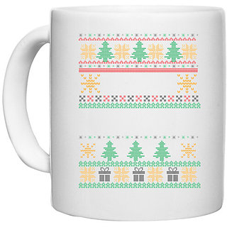                       UDNAG White Ceramic Coffee / Tea Mug 'Illustration | Template 24' Perfect for Gifting [330ml]                                              
