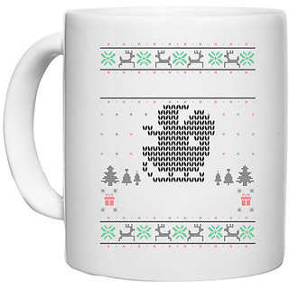                       UDNAG White Ceramic Coffee / Tea Mug 'Illustration | Template 11' Perfect for Gifting [330ml]                                              