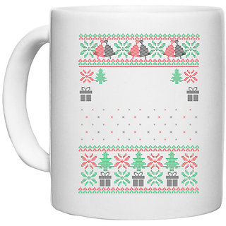                       UDNAG White Ceramic Coffee / Tea Mug 'Illustration | Template 2' Perfect for Gifting [330ml]                                              