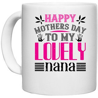                      UDNAG White Ceramic Coffee / Tea Mug 'Mothers day | HAPPY mothers day' Perfect for Gifting [330ml]                                              