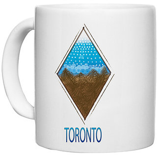                       UDNAG White Ceramic Coffee / Tea Mug '| Toronto' Perfect for Gifting [330ml]                                              