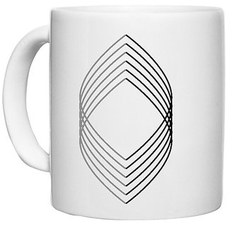                       UDNAG White Ceramic Coffee / Tea Mug '| Art' Perfect for Gifting [330ml]                                              