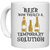 UDNAG White Ceramic Coffee / Tea Mug 'Beer | Beer. Now there's a temporary solution' Perfect for Gifting [330ml]