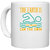 UDNAG White Ceramic Coffee / Tea Mug 'Swimming | THE EARTH IS 75% WATER CAN YOU SWIM' Perfect for Gifting [330ml]