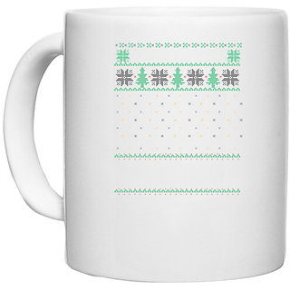                       UDNAG White Ceramic Coffee / Tea Mug '| Template 44' Perfect for Gifting [330ml]                                              