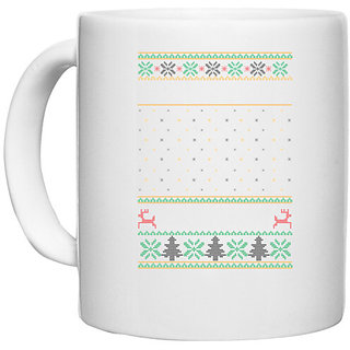                       UDNAG White Ceramic Coffee / Tea Mug '| Template 39' Perfect for Gifting [330ml]                                              
