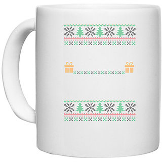                       UDNAG White Ceramic Coffee / Tea Mug '| Template 35' Perfect for Gifting [330ml]                                              