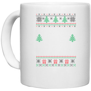                       UDNAG White Ceramic Coffee / Tea Mug '| Template 21' Perfect for Gifting [330ml]                                              