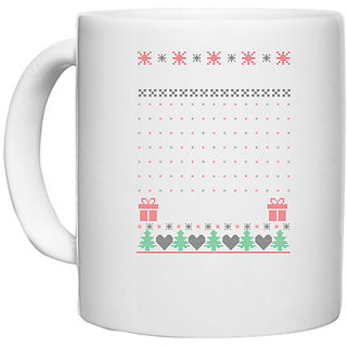                       UDNAG White Ceramic Coffee / Tea Mug '| Template 18' Perfect for Gifting [330ml]                                              