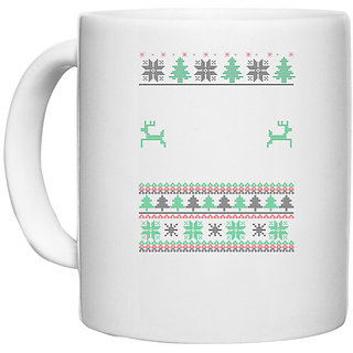                       UDNAG White Ceramic Coffee / Tea Mug '| Template 14' Perfect for Gifting [330ml]                                              