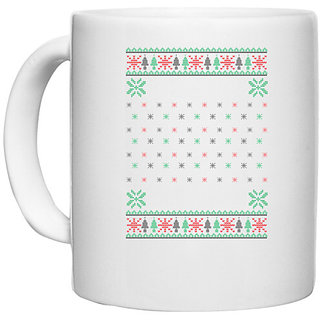                       UDNAG White Ceramic Coffee / Tea Mug '| Template 8' Perfect for Gifting [330ml]                                              