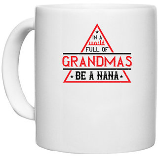                       UDNAG White Ceramic Coffee / Tea Mug 'Grand father | IN A WORLD FULL OF' Perfect for Gifting [330ml]                                              