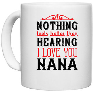                       UDNAG White Ceramic Coffee / Tea Mug 'Grand father | NOTHING feels better then' Perfect for Gifting [330ml]                                              
