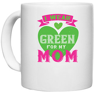                       UDNAG White Ceramic Coffee / Tea Mug 'Mother | i were green for my mom' Perfect for Gifting [330ml]                                              
