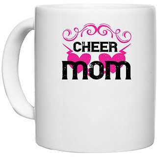                       UDNAG White Ceramic Coffee / Tea Mug 'Mother | cheer mom copy' Perfect for Gifting [330ml]                                              