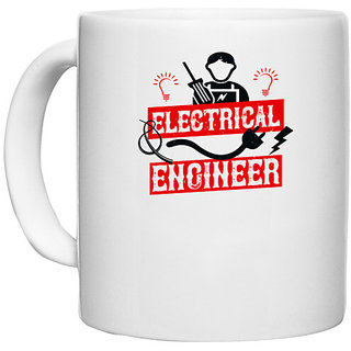                       UDNAG White Ceramic Coffee / Tea Mug 'Electrical Engineer | Electrical engineer' Perfect for Gifting [330ml]                                              