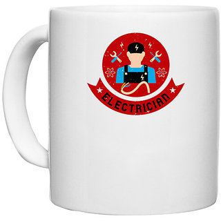                       UDNAG White Ceramic Coffee / Tea Mug 'Electrical Engineer | Electrician 1' Perfect for Gifting [330ml]                                              