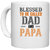 UDNAG White Ceramic Coffee / Tea Mug 'Papa, Father | blessed to be called dad and papa' Perfect for Gifting [330ml]