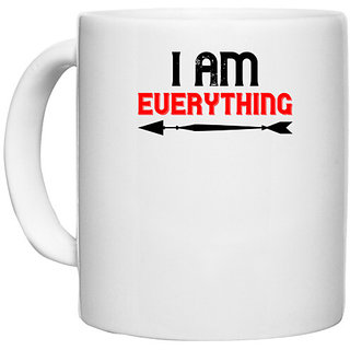                       UDNAG White Ceramic Coffee / Tea Mug 'Couple | i am everything' Perfect for Gifting [330ml]                                              