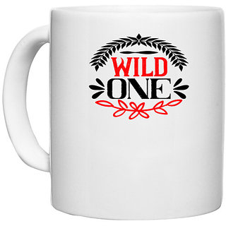                       UDNAG White Ceramic Coffee / Tea Mug 'Couple | wild one' Perfect for Gifting [330ml]                                              