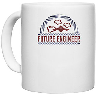                       UDNAG White Ceramic Coffee / Tea Mug 'Engineer | future engineer' Perfect for Gifting [330ml]                                              