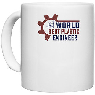                       UDNAG White Ceramic Coffee / Tea Mug 'Engineer | world best plastic engineer' Perfect for Gifting [330ml]                                              