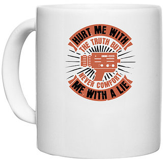                       UDNAG White Ceramic Coffee / Tea Mug 'Cameraman | HURT ME WITH THE TRUTH BUT' Perfect for Gifting [330ml]                                              