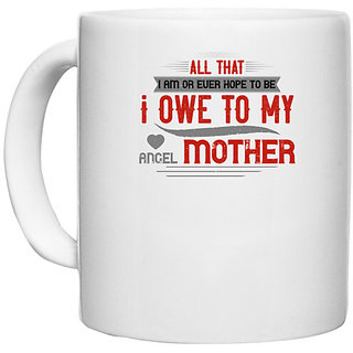                       UDNAG White Ceramic Coffee / Tea Mug 'Cameraman | All that I am or ever hope to be' Perfect for Gifting [330ml]                                              