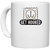 UDNAG White Ceramic Coffee / Tea Mug 'Fishing | hooked' Perfect for Gifting [330ml]