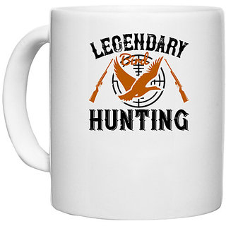                       UDNAG White Ceramic Coffee / Tea Mug 'Hunting | Legentary bird hunting' Perfect for Gifting [330ml]                                              