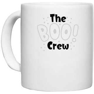                       UDNAG White Ceramic Coffee / Tea Mug 'Witch | the boo crew' Perfect for Gifting [330ml]                                              