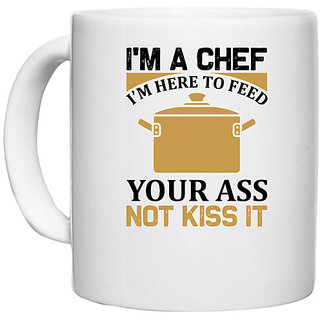                       UDNAG White Ceramic Coffee / Tea Mug 'Cooking | I'm a copy' Perfect for Gifting [330ml]                                              