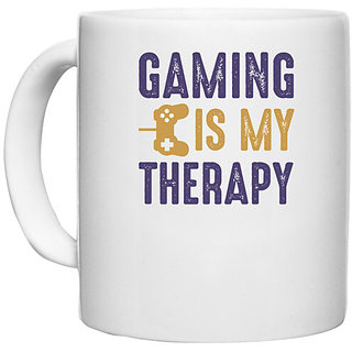                       UDNAG White Ceramic Coffee / Tea Mug 'Gaming | Gaming is my' Perfect for Gifting [330ml]                                              