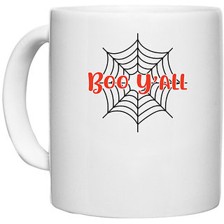                       UDNAG White Ceramic Coffee / Tea Mug 'witch | Boo yall' Perfect for Gifting [330ml]                                              