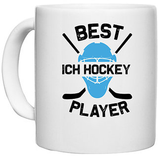                       UDNAG White Ceramic Coffee / Tea Mug 'Hockey | Best copy' Perfect for Gifting [330ml]                                              