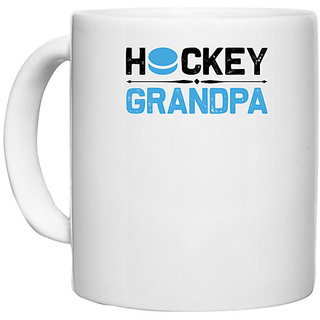                       UDNAG White Ceramic Coffee / Tea Mug 'Hockey | Hockey' Perfect for Gifting [330ml]                                              