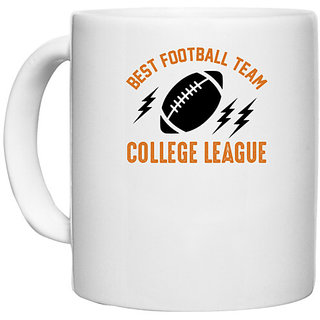                       UDNAG White Ceramic Coffee / Tea Mug 'Football | Best copy 2' Perfect for Gifting [330ml]                                              