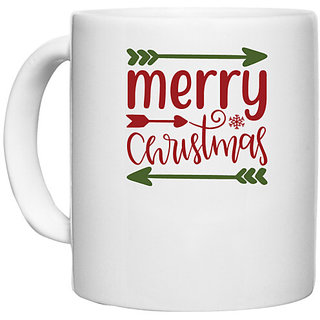                       UDNAG White Ceramic Coffee / Tea Mug 'Christmas | Merry christmass copy' Perfect for Gifting [330ml]                                              