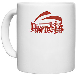                      UDNAG White Ceramic Coffee / Tea Mug 'Teacher Student | Hornets' Perfect for Gifting [330ml]                                              
