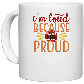                       UDNAG White Ceramic Coffee / Tea Mug 'Teacher Student | i'm loud because i'm proud' Perfect for Gifting [330ml]                                              