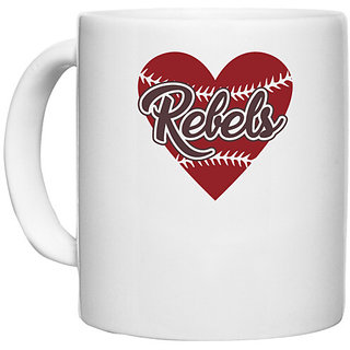                       UDNAG White Ceramic Coffee / Tea Mug 'Rebels | Rebels' Perfect for Gifting [330ml]                                              