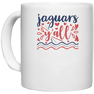                       UDNAG White Ceramic Coffee / Tea Mug 'Jaguars | jaguars yall' Perfect for Gifting [330ml]                                              