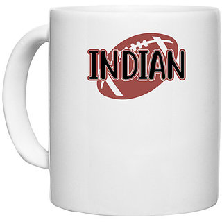                       UDNAG White Ceramic Coffee / Tea Mug 'Indian Football | Indian' Perfect for Gifting [330ml]                                              