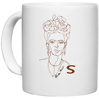                       UDNAG White Ceramic Coffee / Tea Mug 'Drawing | Ilustration' Perfect for Gifting [330ml]                                              