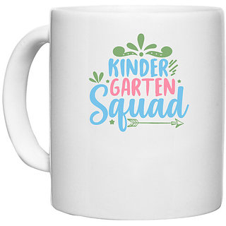                       UDNAG White Ceramic Coffee / Tea Mug 'Teacher Student | kindergarten squad copy' Perfect for Gifting [330ml]                                              