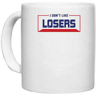                       UDNAG White Ceramic Coffee / Tea Mug 'Losers | Donalt Trump' Perfect for Gifting [330ml]                                              