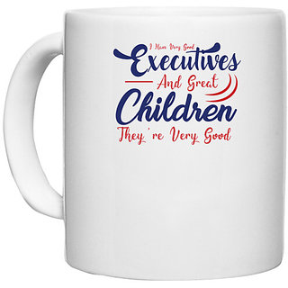                       UDNAG White Ceramic Coffee / Tea Mug 'Children | Donalt Trump' Perfect for Gifting [330ml]                                              